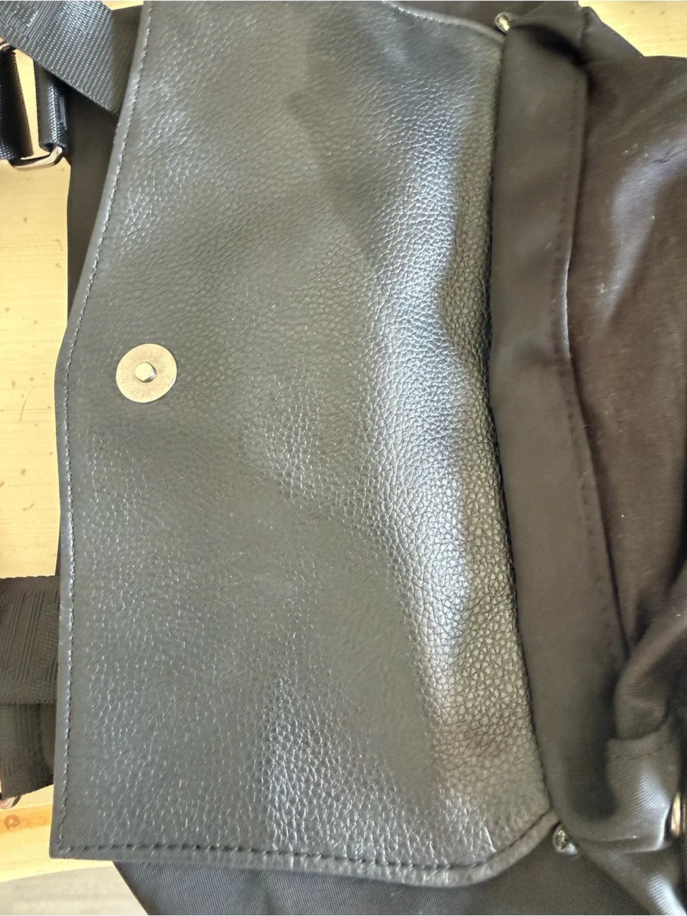 Botkier New York Black Nylon Leather Backpack